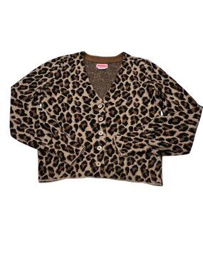 Kate Spade Leopard Button Cardigan, Alpaca, S